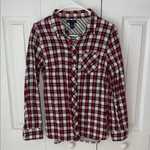 Old Navy Red and Blue Plaid Shirt
